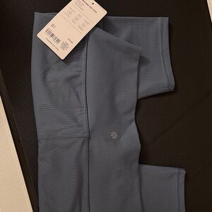 Athleta Blue Ribbed Leggings